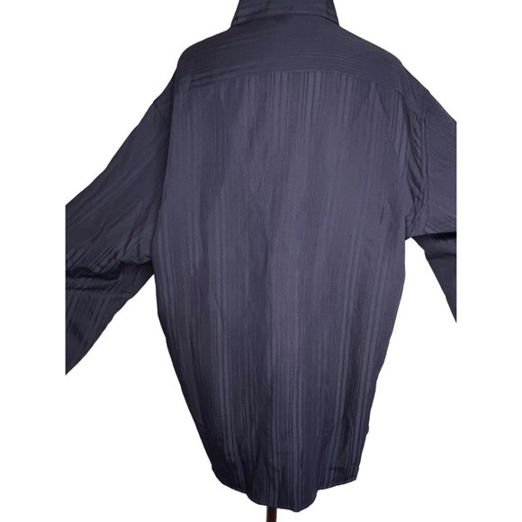 NWT Axcess A Claiborne Co Men’s XL dress shirt blue pinstripes collar button dow - Picture 8 of 16